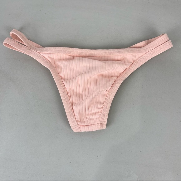 NEW Seafolly Inka Ribbed Brazilian Strappy Bikini Bottom Cheeky Women's Size 8 - Picture 4 of 9